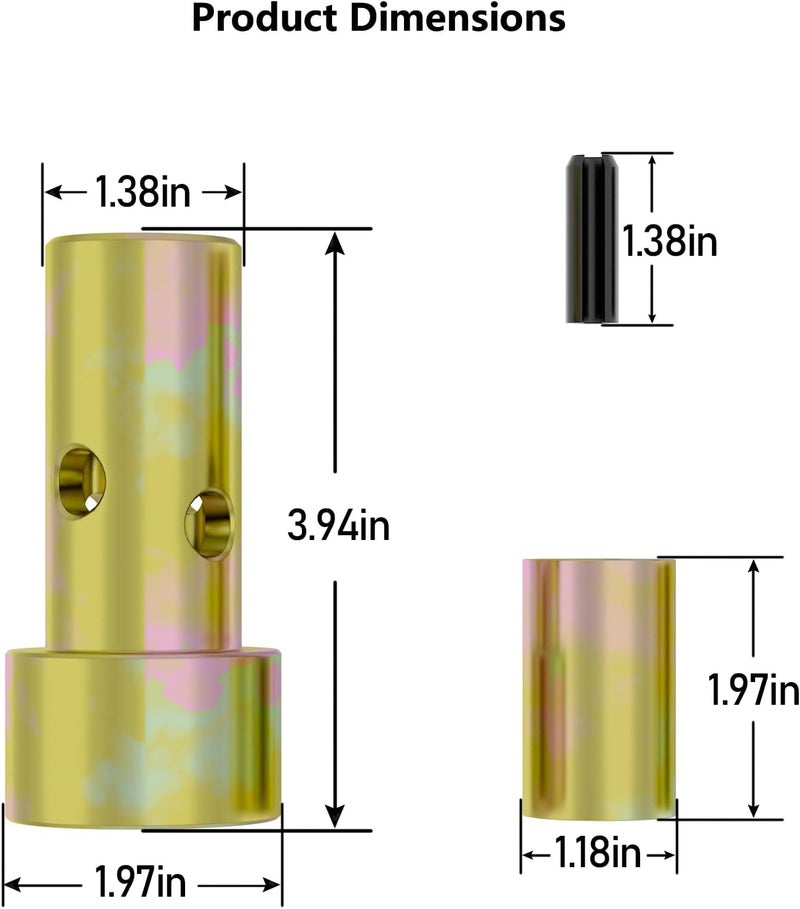 Moker Cat 1 Quick Hitch Bushings Kit - Quick Hitch Adapter Bushing Kit Compatible with iMatch Quick Hitch Category 1，Implement Hitch - Image 3